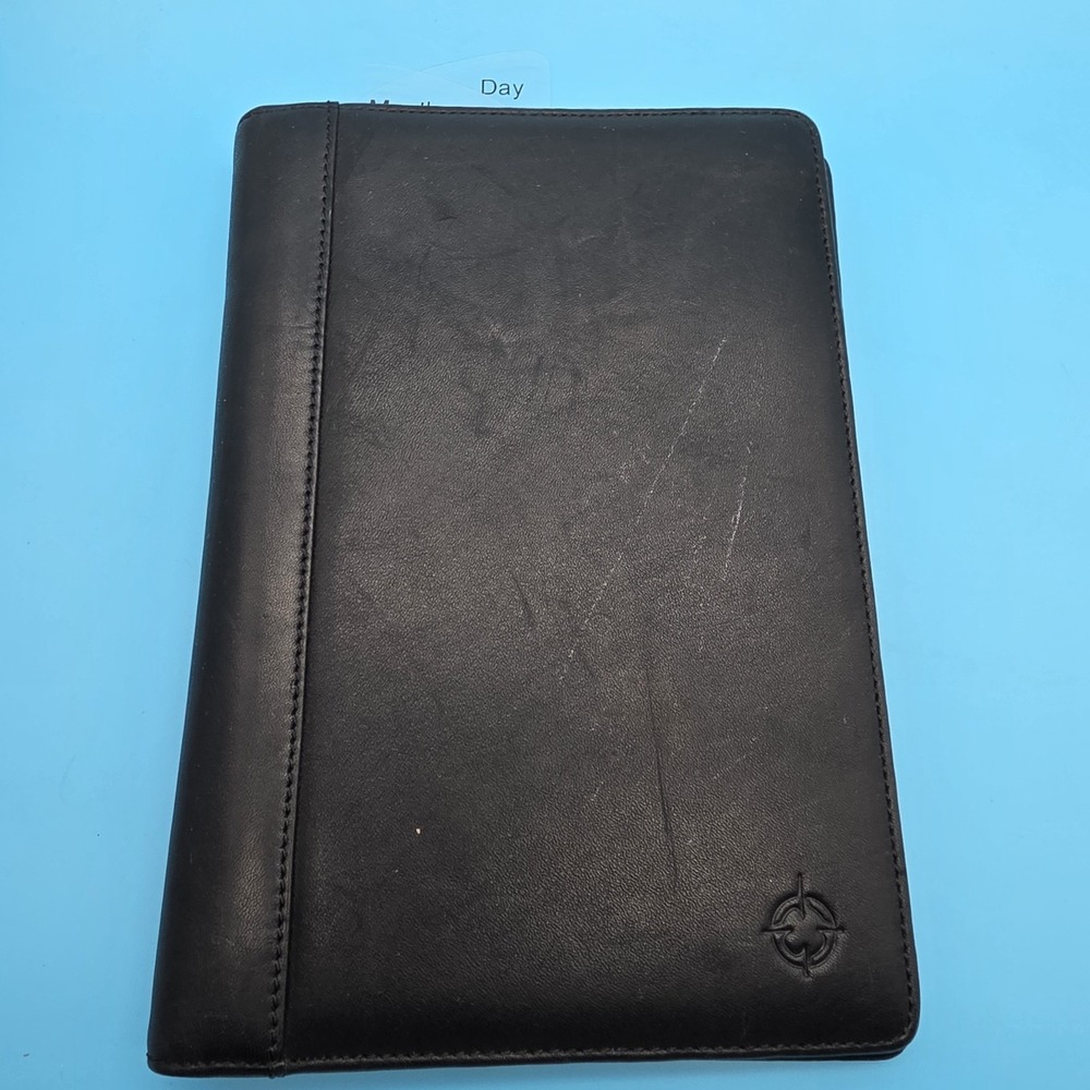 Franklin Covey Leadership Journal Black Leather Cover